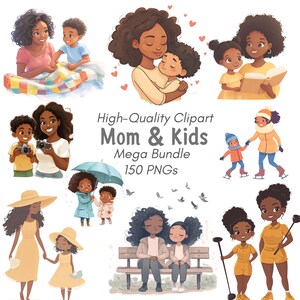 Clipart maman noir fête des mères, 150 Clipart maman, clipart fille maman, clipart fête des mères, clipart mère fils, clipart fête des mères