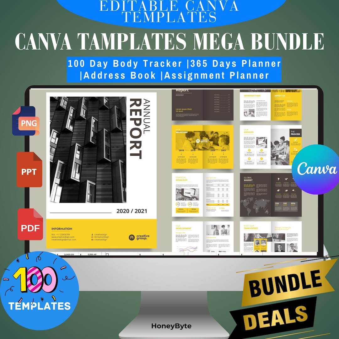 100 Canva Editable Templates 2025 Edition PLR MRR Digital Products ...