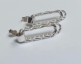 Sterling silver handmade drop earrings