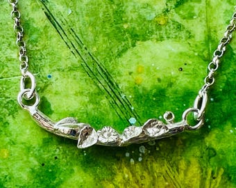 Sterling silver handmade branch necklace
