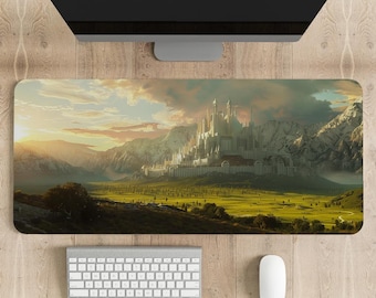 Tapis de souris gaming Le Seigneur des anneaux : bords surpiqués, impression éclatante