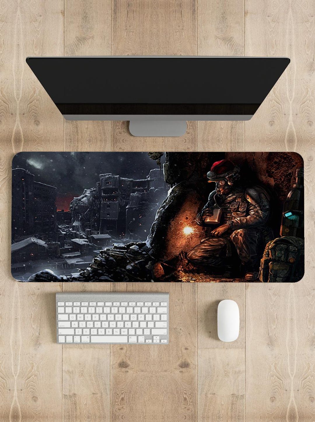 Personalized Gaming Mouse Pad: Vibrant Rust Design, Stitched Edges - Etsy
