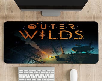 Outer Wilds Gaming Mouse Pad: Stitched Edge Desk Mat