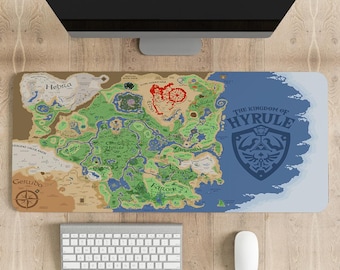 The Legend of Zelda Map Mouse Pad | Different sizes Personalized Printing | Gaming Mouse Pad | Customized Mouse Pad | Game, Anime, Desk Mat