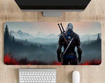 Tapis de souris The Witcher 3: Tapis de bureau de jeu personnalisé