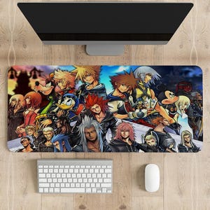 Kingdom Hearts Mouse Pad | Different sizes Personalized Printing | Gaming Mouse Pad | Customized Mouse Pad | Game, Anime, Desk Mat