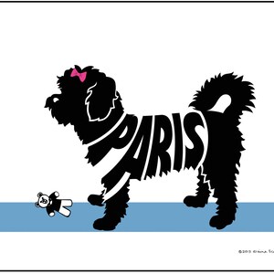 Personalized Shorthaired Maltese Print, Short Cut Maltese Name Art, Maltese Memorial Gift