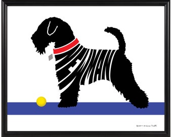 Personalized Wheaten Terrier Print, Silhouette Terrier Name Art, Dog Memorial Gift