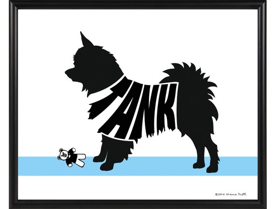 Personalized Chihuahua Print Smooth Coat Or Long Haired Etsy