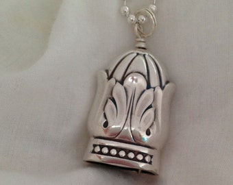 Knife Bell Pendant Danish Princess 1938 Vintage Knife Silverware Jewelry