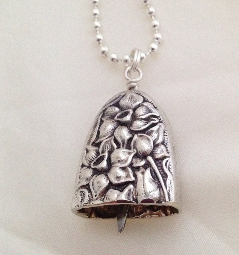 Knife Bell Pendant Narcissus Silverplate Jewelry Vintage Etsy