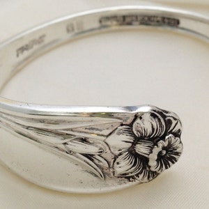Petite Spoon Bracelet. Daffodil 1950. Cuff Bracelet.  Spoon Jewelry. Silverware Jewelry. Silver Bracelet. Krizsilver