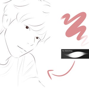 6 Brushes | Procreate Essential Smooth Lineart And Sketching Brush Set iPad, Character Portrait Illustration Brush Bundle, Procreat Brushes image 8