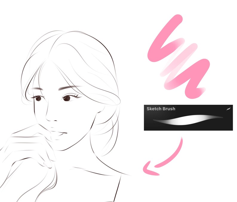 15 pinceaux à dessin et croquis Procreate Smooth Anime Style pour iPad, lot de pinceaux pour illustration de personnages, ensemble Procreat, dessin numérique image 7