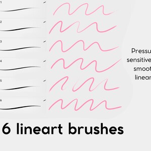 15 pinceaux à dessin et croquis Procreate Smooth Anime Style pour iPad, lot de pinceaux pour illustration de personnages, ensemble Procreat, dessin numérique image 5