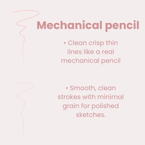 6 Brushes | Procreate Essential Smooth Lineart And Sketching Brush Set iPad, Character Portrait Illustration Brush Bundle, Procreat Brushes image 6