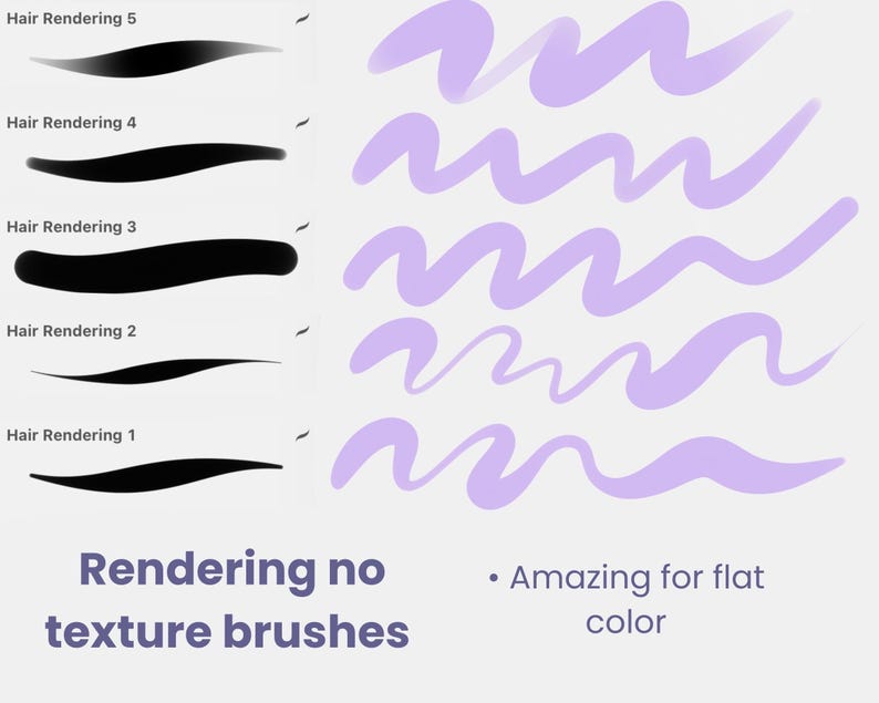 30 borstar | Procreate hårborstar, släta och texturerade hårborstar och stämpelset för porträtt, karaktärs- och animekonst, Procreat iPad-borstar bild 8