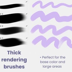 30 borstar | Procreate hårborstar, släta och texturerade hårborstar och stämpelset för porträtt, karaktärs- och animekonst, Procreat iPad-borstar bild 6