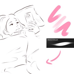 15 pinceaux à dessin et croquis Procreate Smooth Anime Style pour iPad, lot de pinceaux pour illustration de personnages, ensemble Procreat, dessin numérique image 8