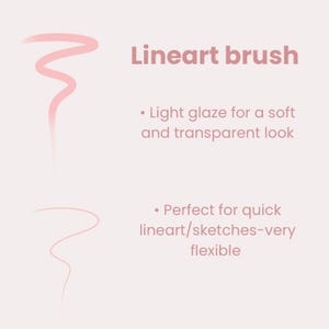 6 Brushes | Procreate Essential Smooth Lineart And Sketching Brush Set iPad, Character Portrait Illustration Brush Bundle, Procreat Brushes image 3