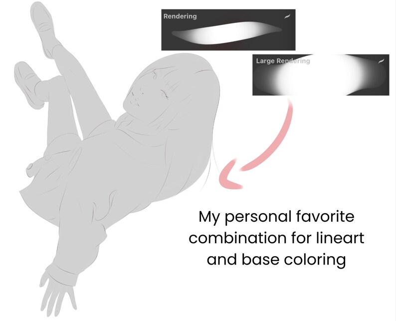 10 Brushes | Small Procreate Anime Brush Bundle For Coloring, Rendering, Lineart & Hair brushes - Character Sketch Brush Set For iPad image 9