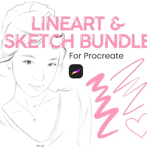 Procreate Smooth Anime Style Lineart & Sketching Brush Set iPad, Character Illustration Brush Bundle, Procreat Brushes, Digital Drawing