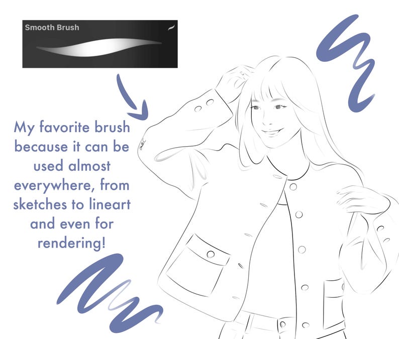 25 pennelli / Set di pennelli Glossy Jelly Procreate: Texture morbida per ritratti (download digitale) immagine 9