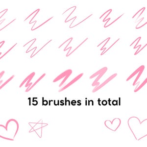 15 pinceaux à dessin et croquis Procreate Smooth Anime Style pour iPad, lot de pinceaux pour illustration de personnages, ensemble Procreat, dessin numérique image 3