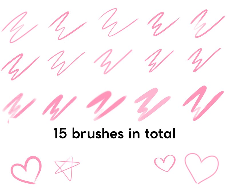 15 pinceaux à dessin et croquis Procreate Smooth Anime Style pour iPad, lot de pinceaux pour illustration de personnages, ensemble Procreat, dessin numérique image 3