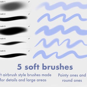 25 pennelli / Set di pennelli Glossy Jelly Procreate: Texture morbida per ritratti (download digitale) immagine 4