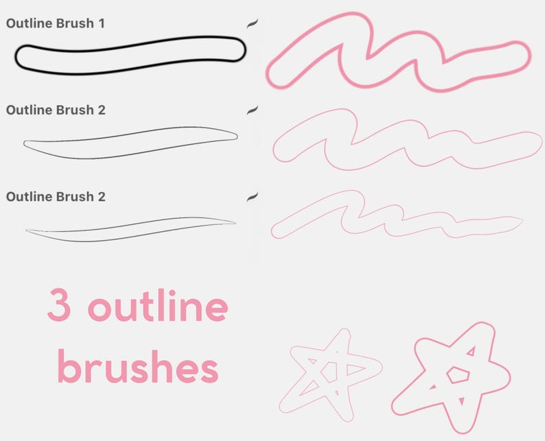 35 Pincéis | Pacote de Pincéis Procreate para Colorir, Renderizar, Lineart e Cabelo - Conjunto de Pincéis para Desenho de Personagens para iPad, Pincéis Procreat imagem 8