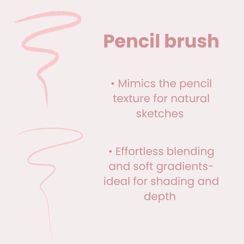 6 Brushes | Procreate Essential Smooth Lineart And Sketching Brush Set iPad, Character Portrait Illustration Brush Bundle, Procreat Brushes image 7