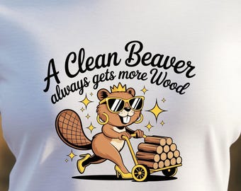 Meme de castor gracioso en formato PNG, diseño de camiseta con humor para adultos