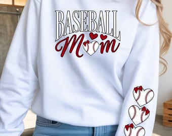 Baseball Mom SVG PNG Clipart, Heart Baseball Design(Digital Download)