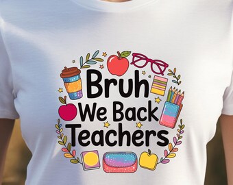 Diseño PNG para sublimación: Profesor divertido de vuelta al cole