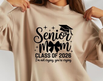 Senior Mom 2026 Shirt Design, Graduation Mom PNG SVG