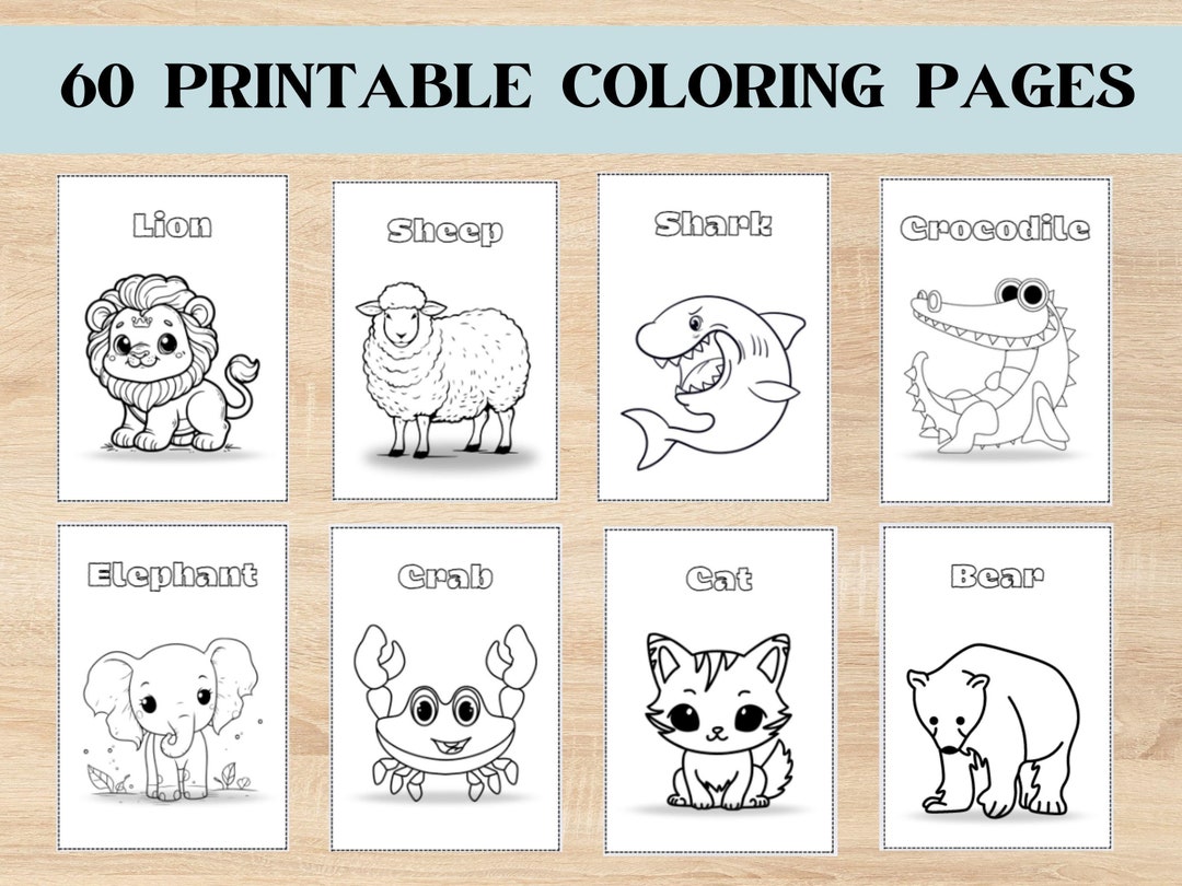60 Printable Coloring Pages for Kids, Toddlers, Preschoolers, Coloring ...