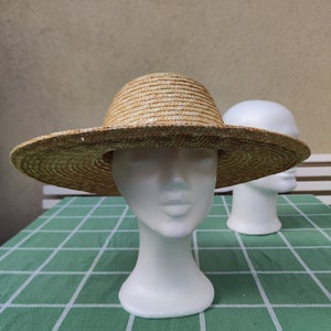 Braided Straw Hat - 100% Natural Reeds - Broadleaf Cattail