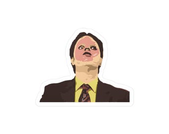 Dwight Schrute The Office CPR Training Episode, Funny Kiss-Cut Vinyl Decals, Office Humor Stickers, Laptop Decor, Gift for Fans