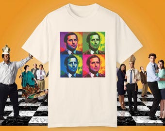 The Office Michael Scott Comfort Colors Pop Art T-shirt - Unisex Graphic Tee, Gifts for Nerds, Gift for Art Lovers, TV Show Lovers