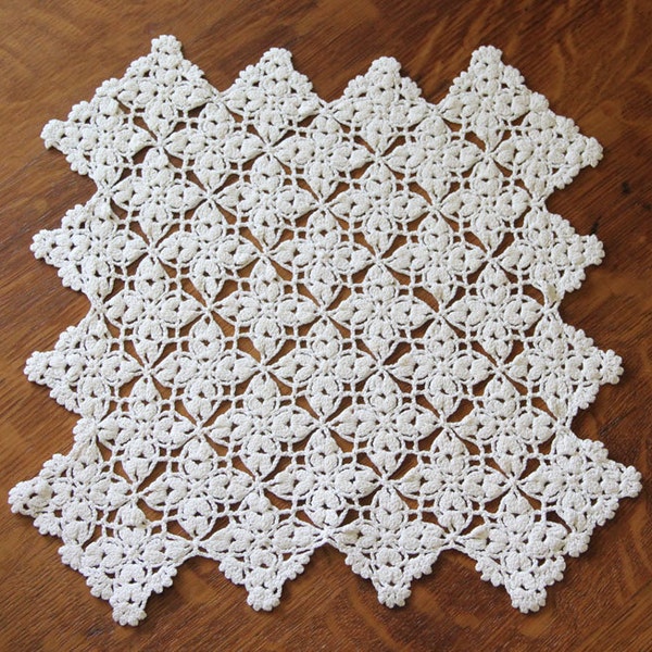 Vintage Crochet Square Doilie