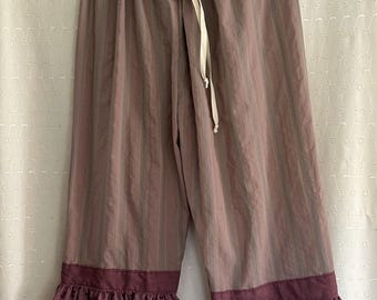 Vintage inspired bloomers,pantaloons,pants, steam punk with patches and frayed edges.