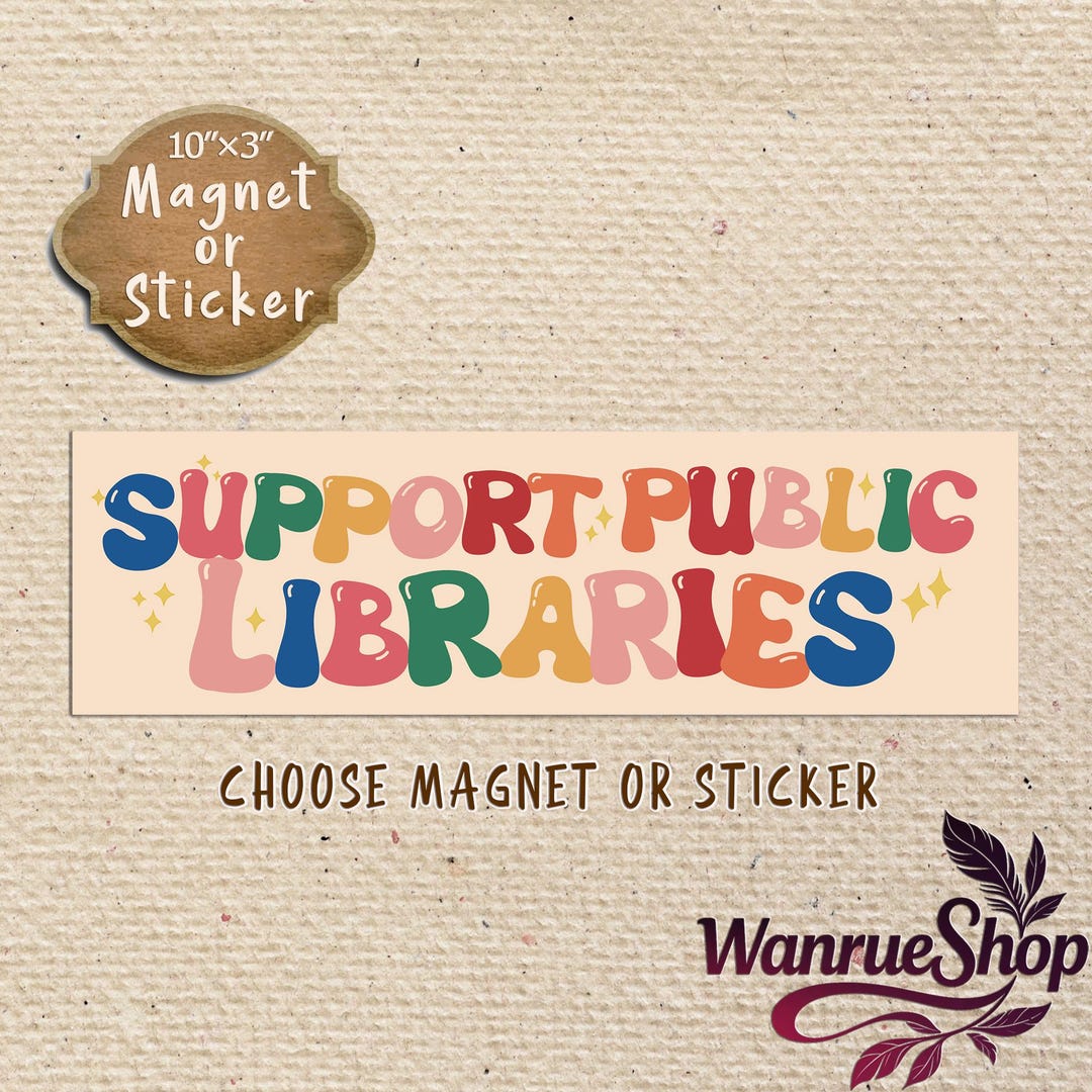 Library Bumper Sticker/car Magnet, Library Bumper Magnet, Librarian ...