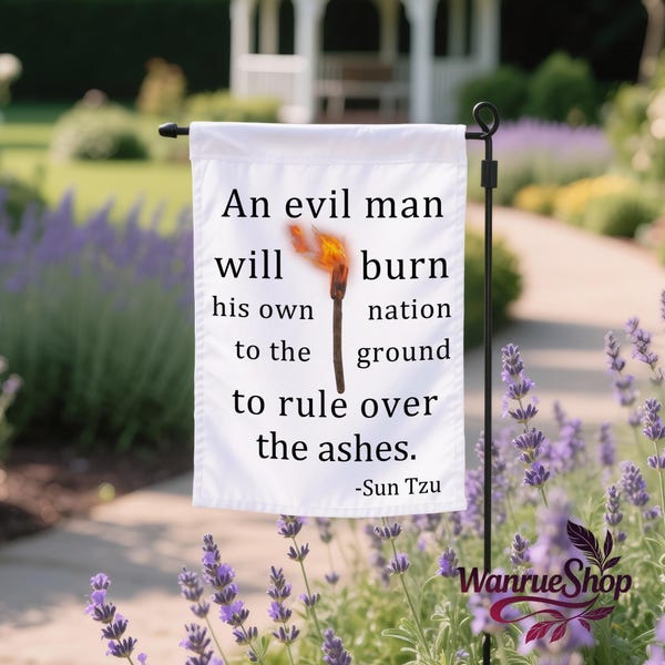 Burn His Own Nation Garden Flag,Anti Trump Feminist Gifts,Pro Choice Flag,Political Flag,Liberal Gift,Resist yard sign,Double-Sided