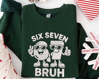 Stickdatei: Six Seven Bruh Meme, 67 Humor Design, lustige Kinderstickerei, Kids Meme 67, 6 7 Stickerei, 67 Trendy Stickdatei