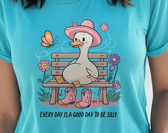 Dumme Gans Grafik T-Shirt: Wunderliches Farm Animal Print Shirt, lustiges Gänse Shirt, humorvolles T-Shirt, dummes T-Shirt, Gänseliebhaber Shirt