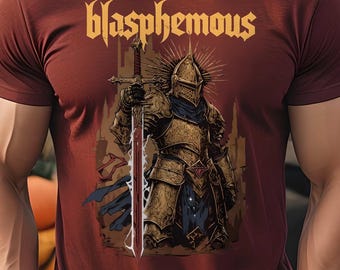 Medieval Gamer Vibes: Embrace the Blasphemous Knight Aesthetic with this Soft Style Tee, Gamer Apparel, CastleCore Tee Shirt, Vintage Style