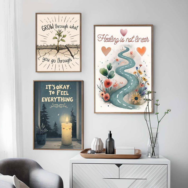 Affirmation Art Print Set Motivational Quotes Mental Health Decor affirmation-art-print-set-motivational-quotes-mental-health-decor
