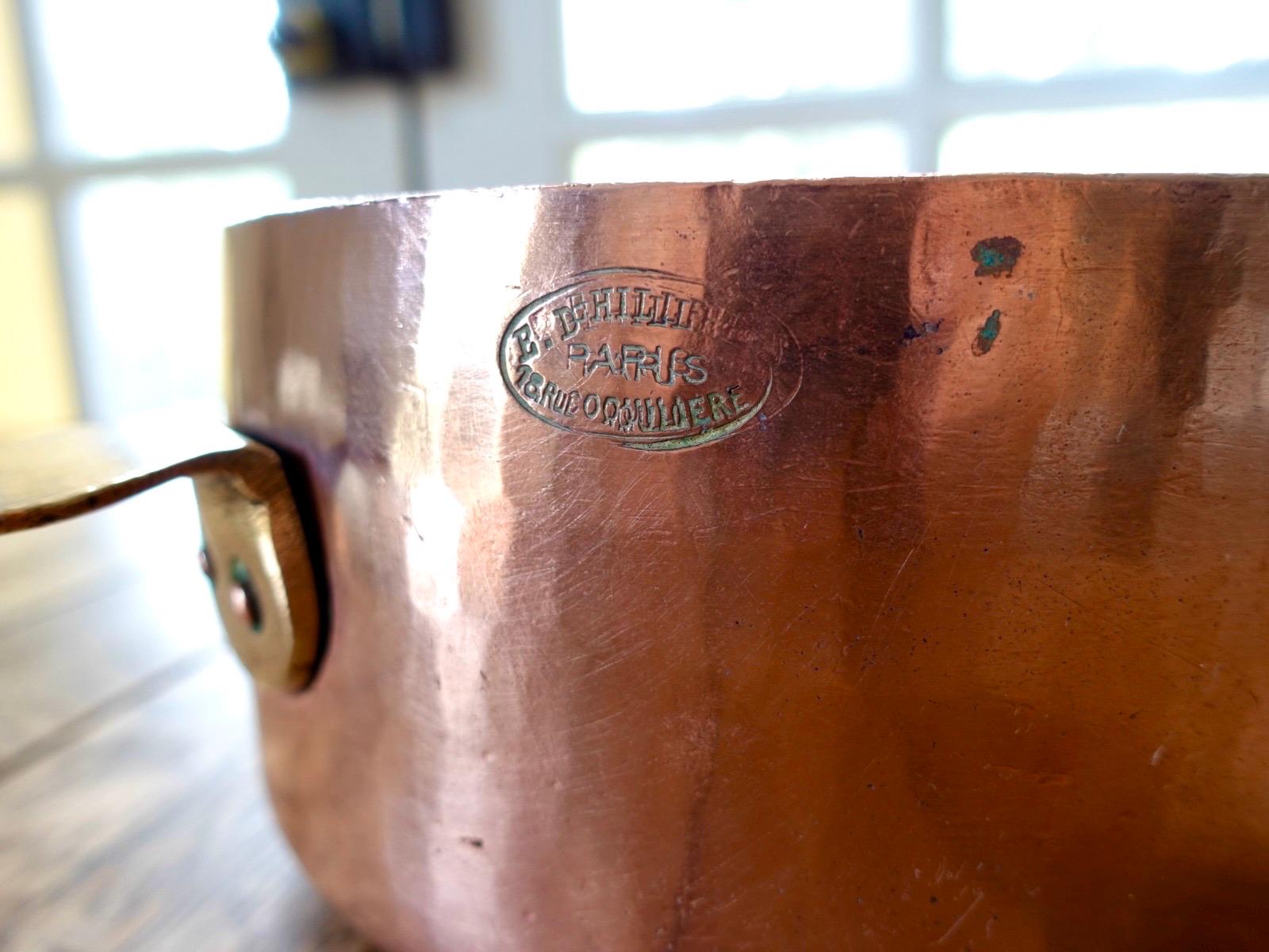 E.DEHILLERIN 銅鍋　刻印あり E.DEHILLERIN 鍋 銅鍋 刻印あり