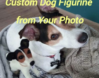 Custom Needle Felted Dog Figurine from Photo – 18–21cm Pet Sculpture Keepsake